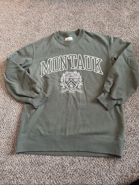 Abercrombie & Fitch Montauk Crewneck Sweatshirt - Olive Green